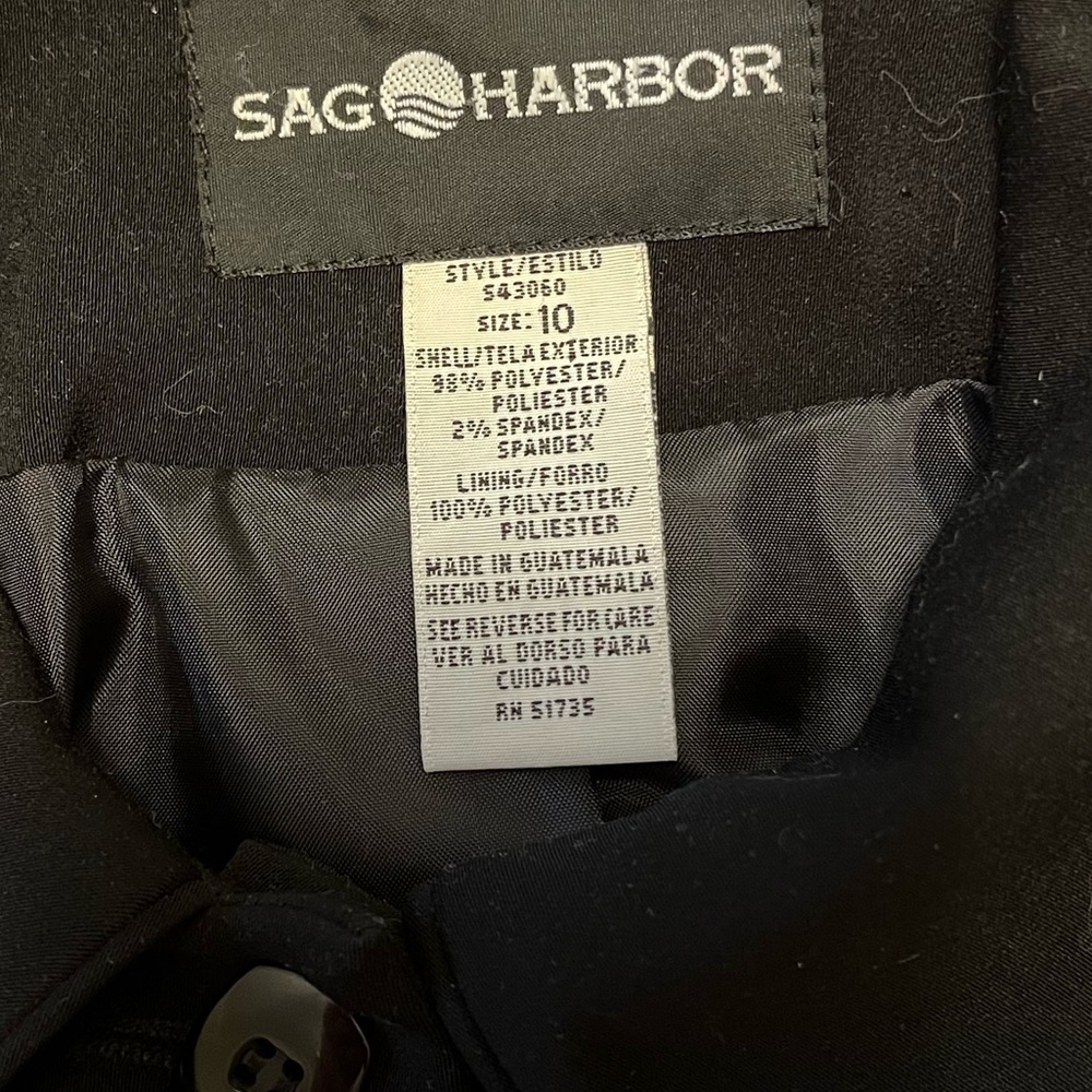 Sag Harbor Black Button Up Women’s Blazer 10 - Picture 4 of 15